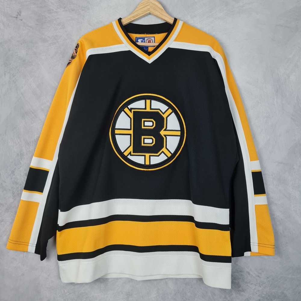 Vintage Boston Bruins Jersey Mens Large Black NHL Hockey Starter Alternate Bear - Picture 1 of 16